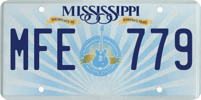 MS license plate MFE779