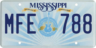 MS license plate MFE788