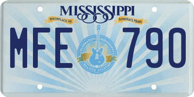 MS license plate MFE790