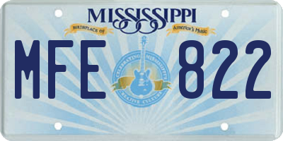MS license plate MFE822