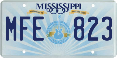MS license plate MFE823