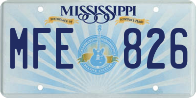 MS license plate MFE826