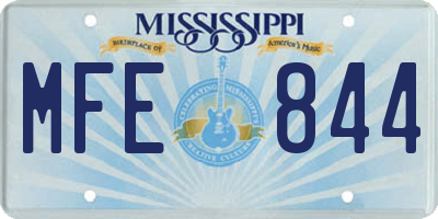 MS license plate MFE844