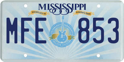 MS license plate MFE853