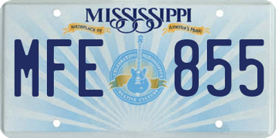 MS license plate MFE855
