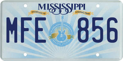 MS license plate MFE856