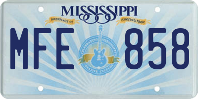 MS license plate MFE858