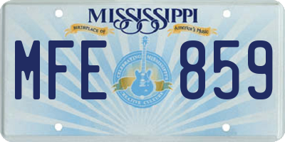 MS license plate MFE859