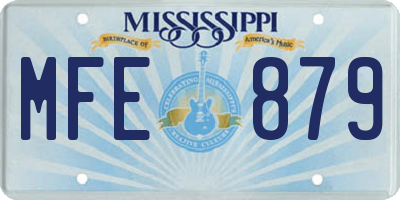 MS license plate MFE879