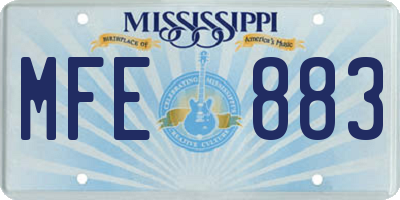 MS license plate MFE883