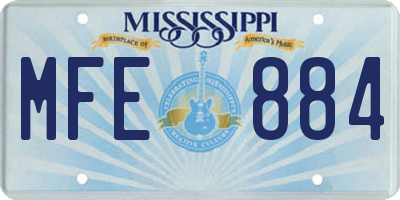 MS license plate MFE884