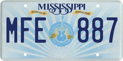 MS license plate MFE887