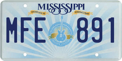 MS license plate MFE891