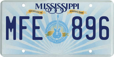 MS license plate MFE896