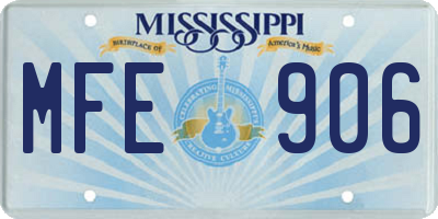 MS license plate MFE906