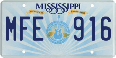 MS license plate MFE916