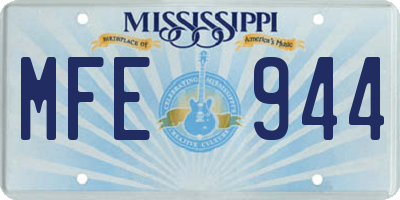 MS license plate MFE944