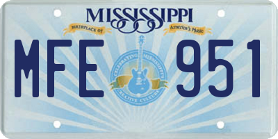 MS license plate MFE951