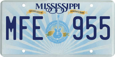 MS license plate MFE955