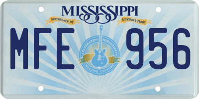 MS license plate MFE956