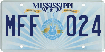 MS license plate MFF024