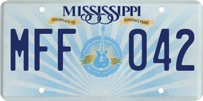 MS license plate MFF042
