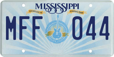 MS license plate MFF044