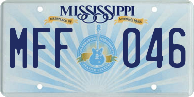 MS license plate MFF046