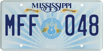 MS license plate MFF048