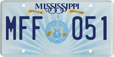 MS license plate MFF051