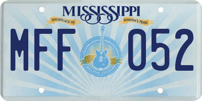 MS license plate MFF052