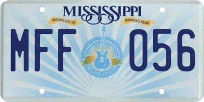 MS license plate MFF056