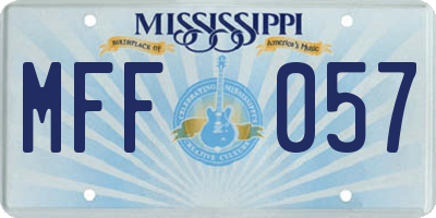 MS license plate MFF057