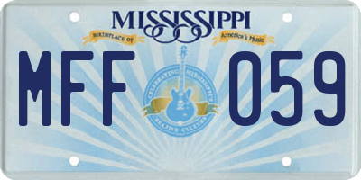 MS license plate MFF059