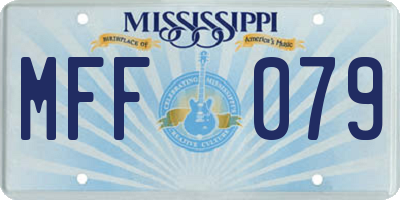 MS license plate MFF079