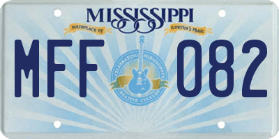 MS license plate MFF082