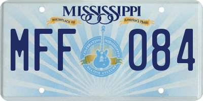 MS license plate MFF084