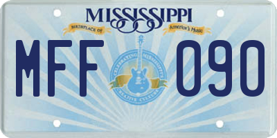 MS license plate MFF090