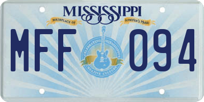 MS license plate MFF094