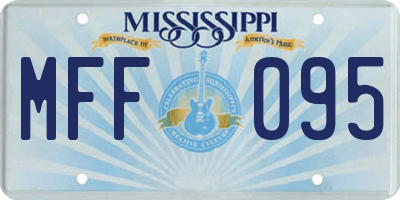 MS license plate MFF095