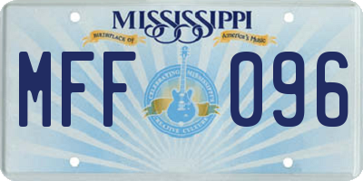 MS license plate MFF096