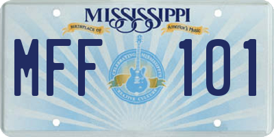 MS license plate MFF101