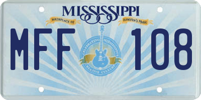 MS license plate MFF108