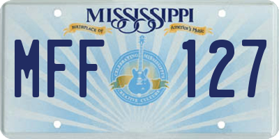 MS license plate MFF127
