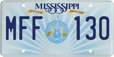 MS license plate MFF130
