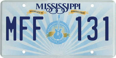 MS license plate MFF131