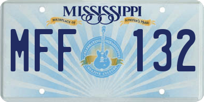 MS license plate MFF132