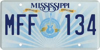 MS license plate MFF134