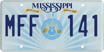 MS license plate MFF141