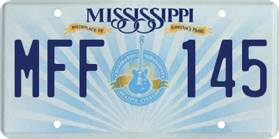MS license plate MFF145
